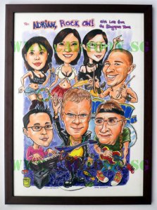 The caricature was framed with our standard frame.